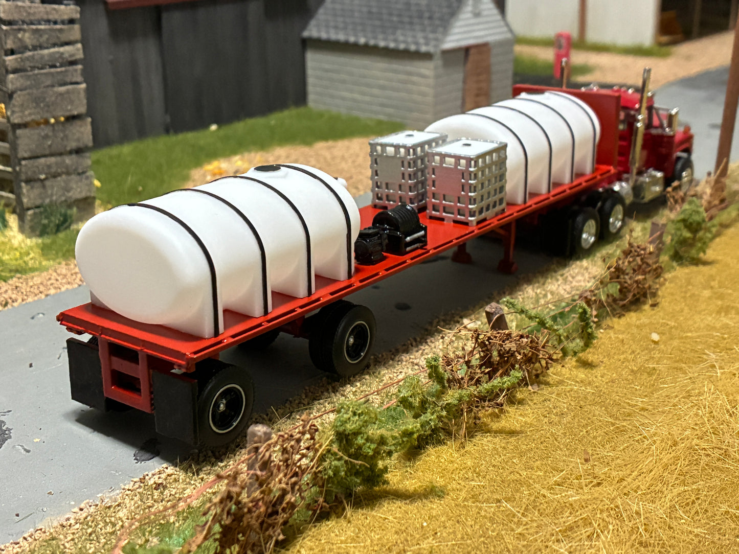 1/64 Old Style Liquid Fertilizer Tender Trailer Spread Axle