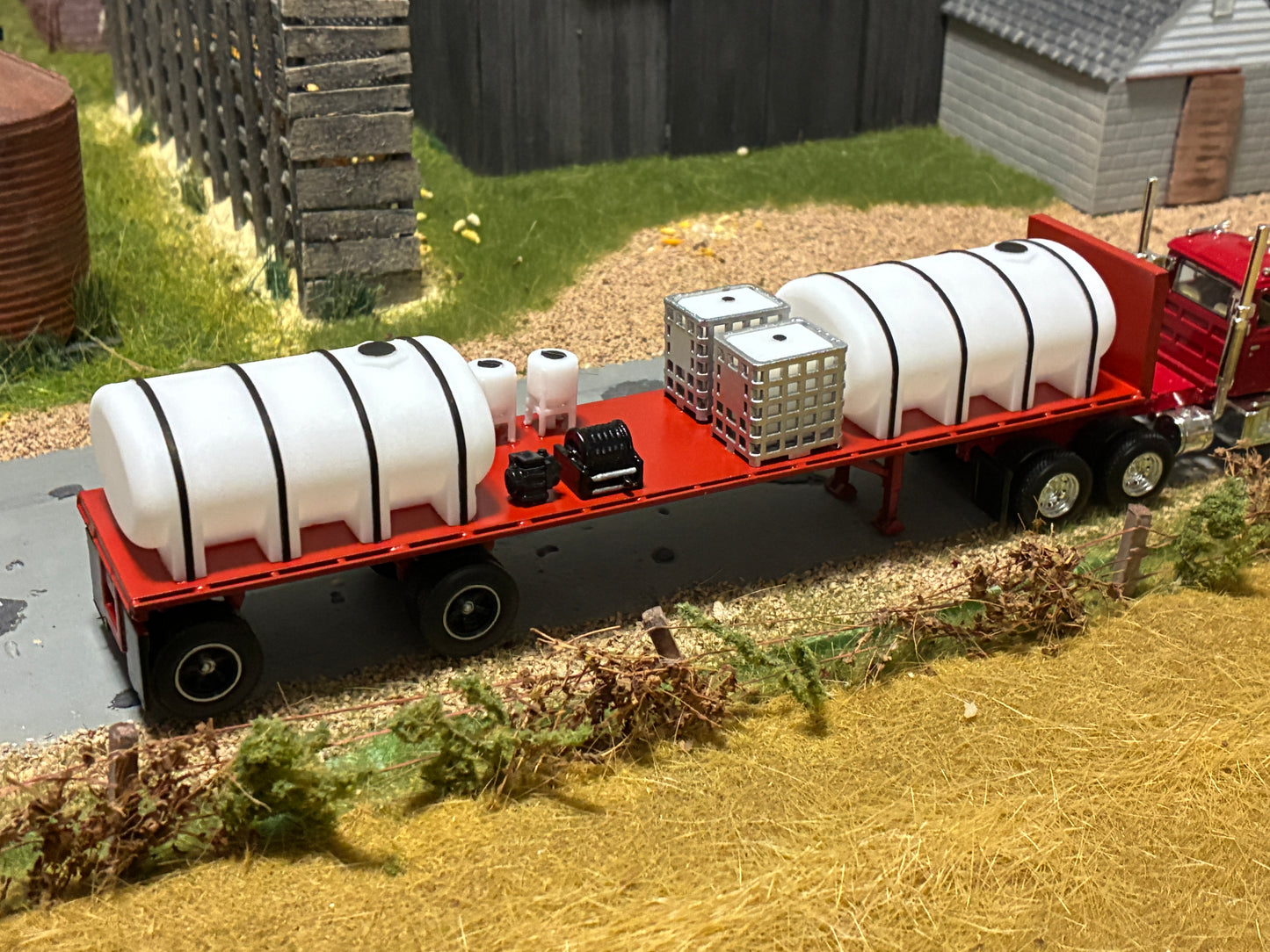 1/64 Old Style Liquid Fertilizer Tender Trailer Spread Axle