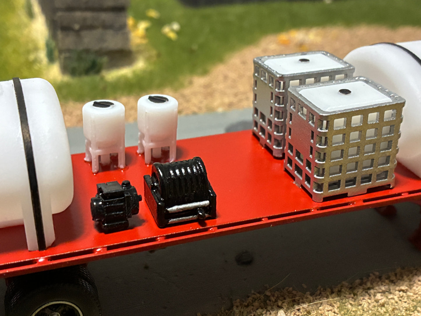 1/64 Old Style Liquid Fertilizer Tender Trailer Spread Axle
