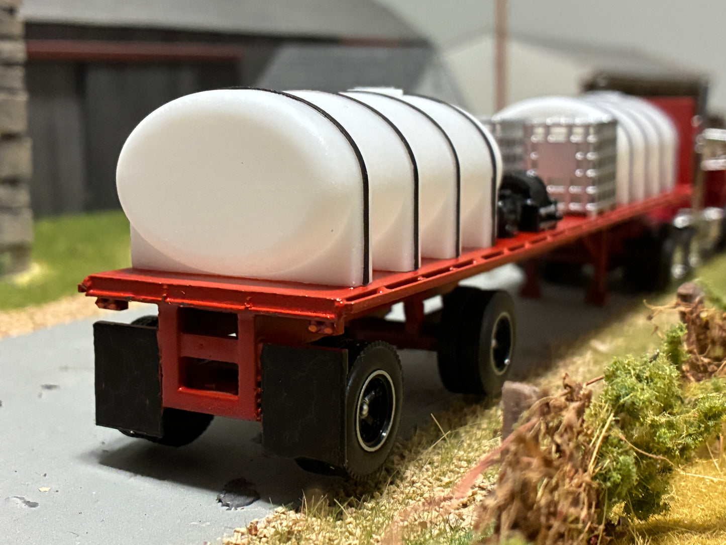 1/64 Old Style Liquid Fertilizer Tender Trailer Spread Axle