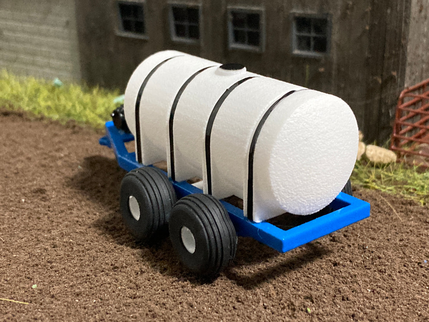 1/64 Liquid Fertilizer Tender Trailer Blue 1,050 Gallons (fits ball style hitch)