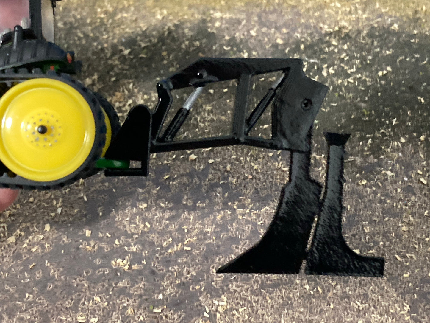 1/64 Tile Plow Set w/ Tile Roll and Stringer Cart (black)