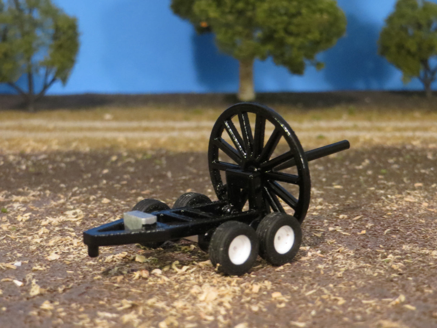 1/64 Tile Plow Set w/ Tile Roll and Stringer Cart (black)