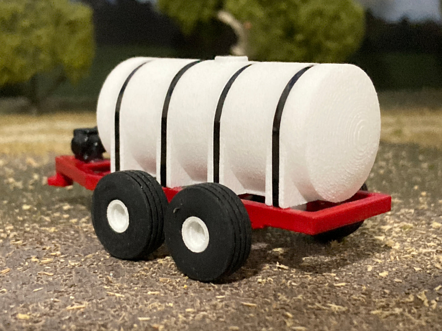 1/64 Liquid Fertilizer Tender Trailer Red 1,050 Gallons (fits ball style hitch)