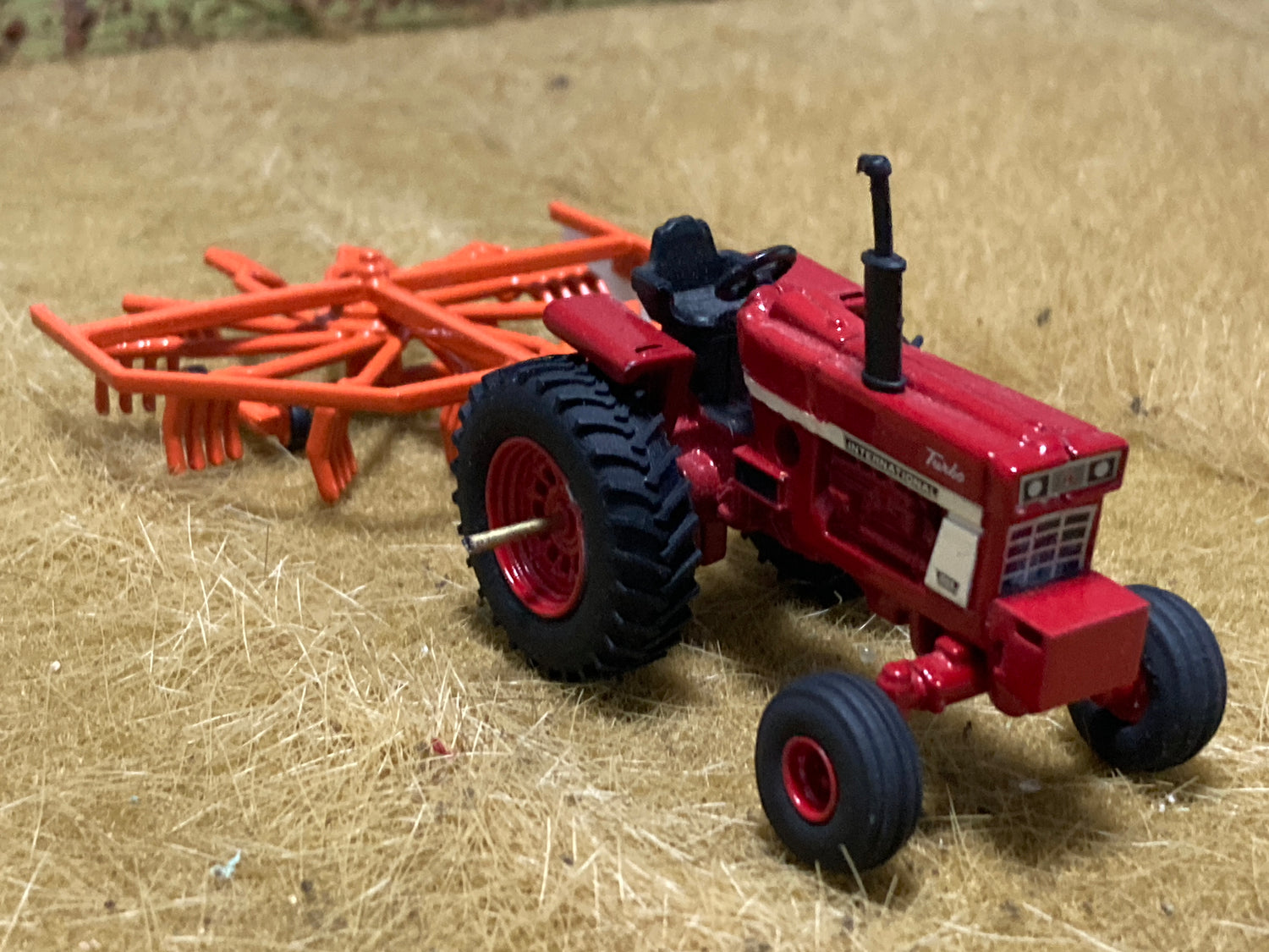 1/64 Hay Rake 12ft Orange – 2 Scale Fabrications