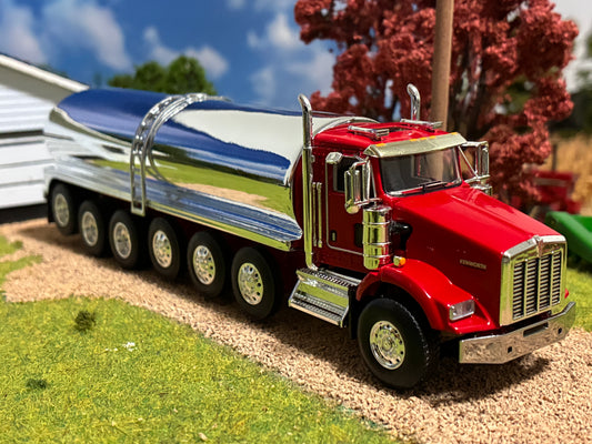 1/64 Milk Truck 6 Axle Kenworth T800 Truck Red