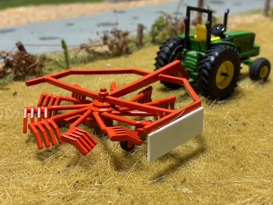 1/64 Hay Rake 12ft Orange Right Hand