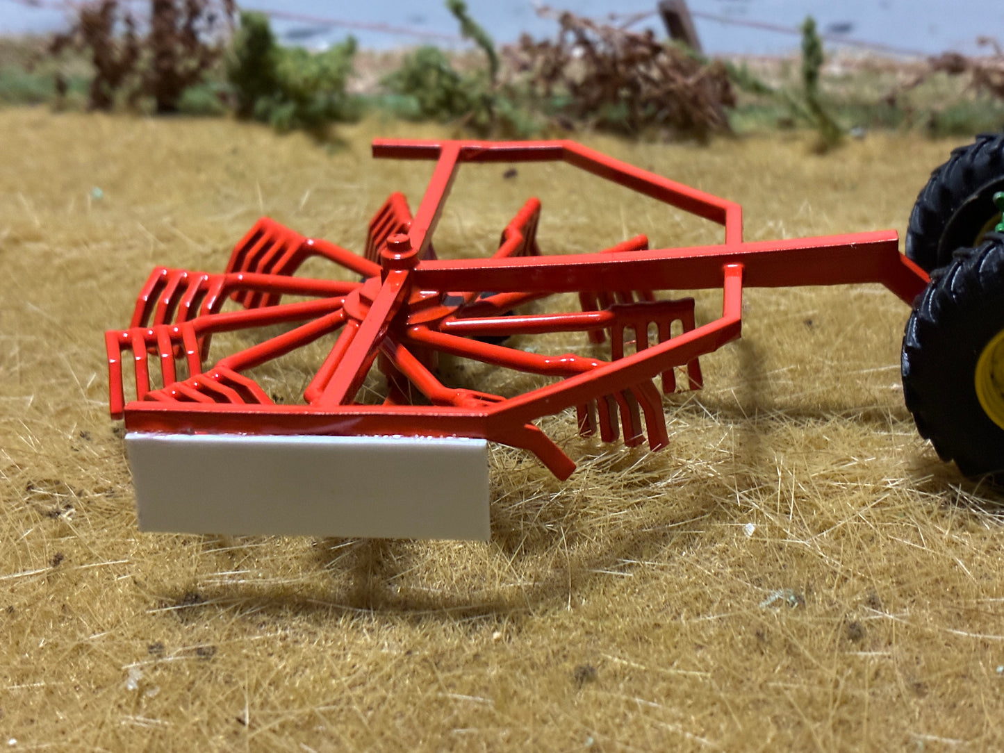 1/64 Hay Rake 12ft Orange Right Hand