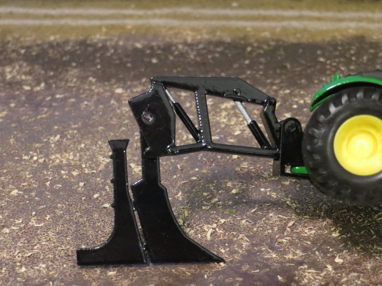 1/64 Tile Plow for Tractor Mount (black) 2 Scale Fabrications